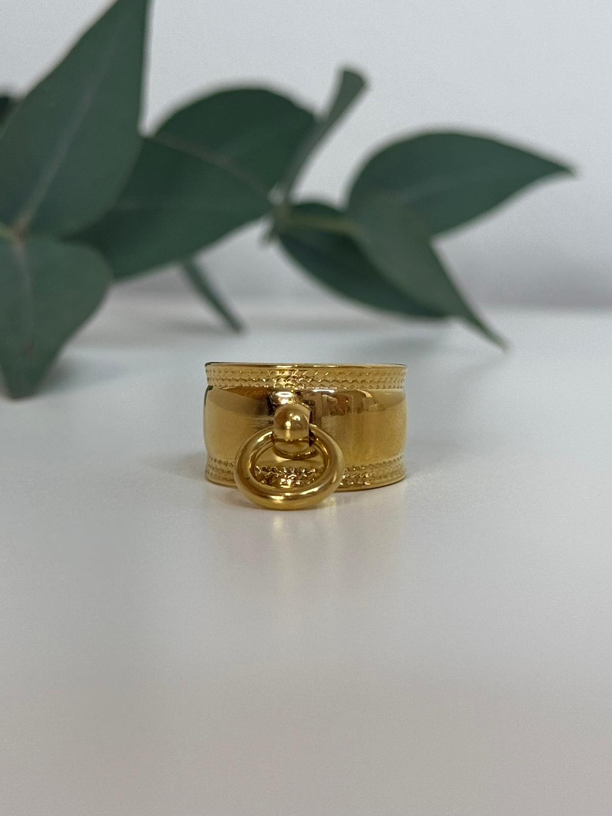 Bague pampille doré