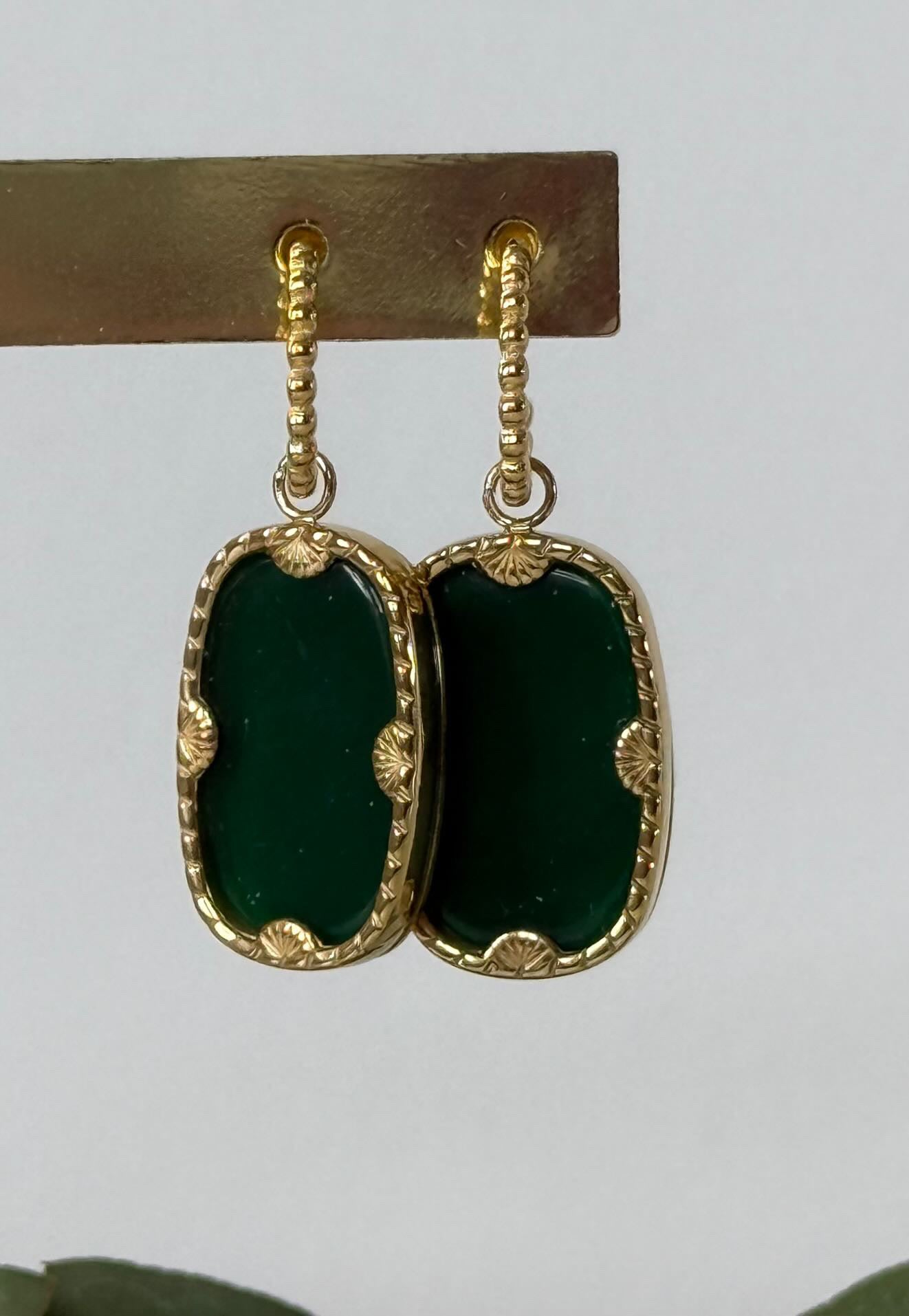 Boucles miroir vertes