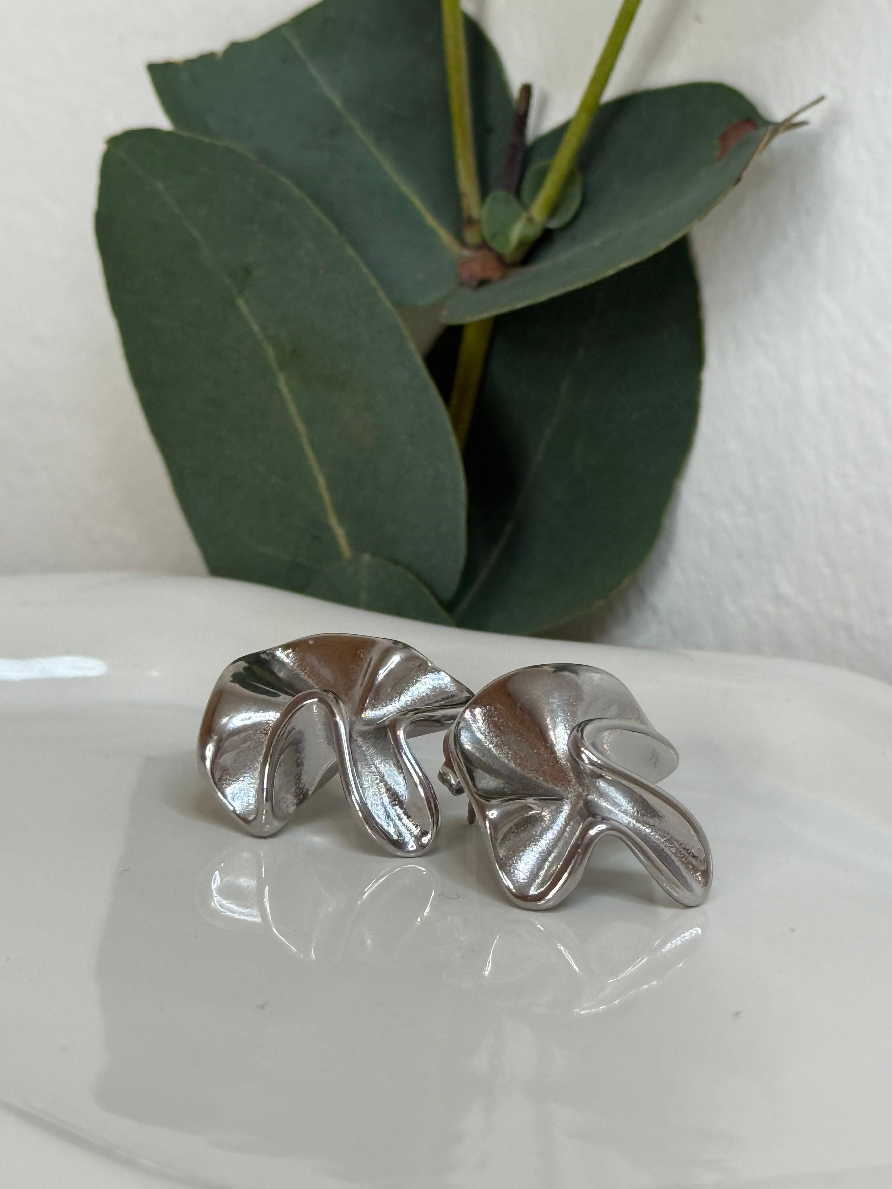 Boucles Chiffonnées argent