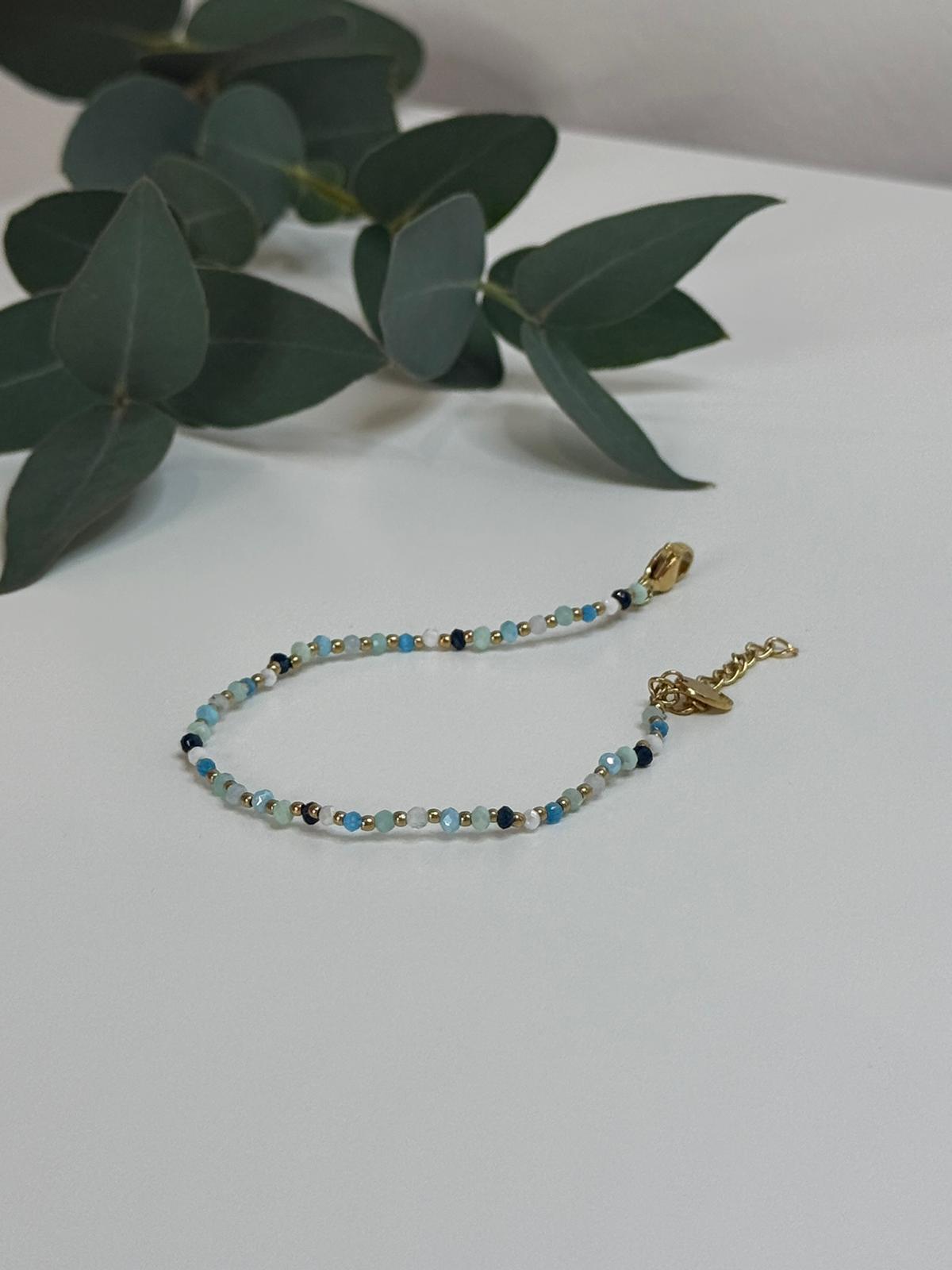 Bracelet perle bleu