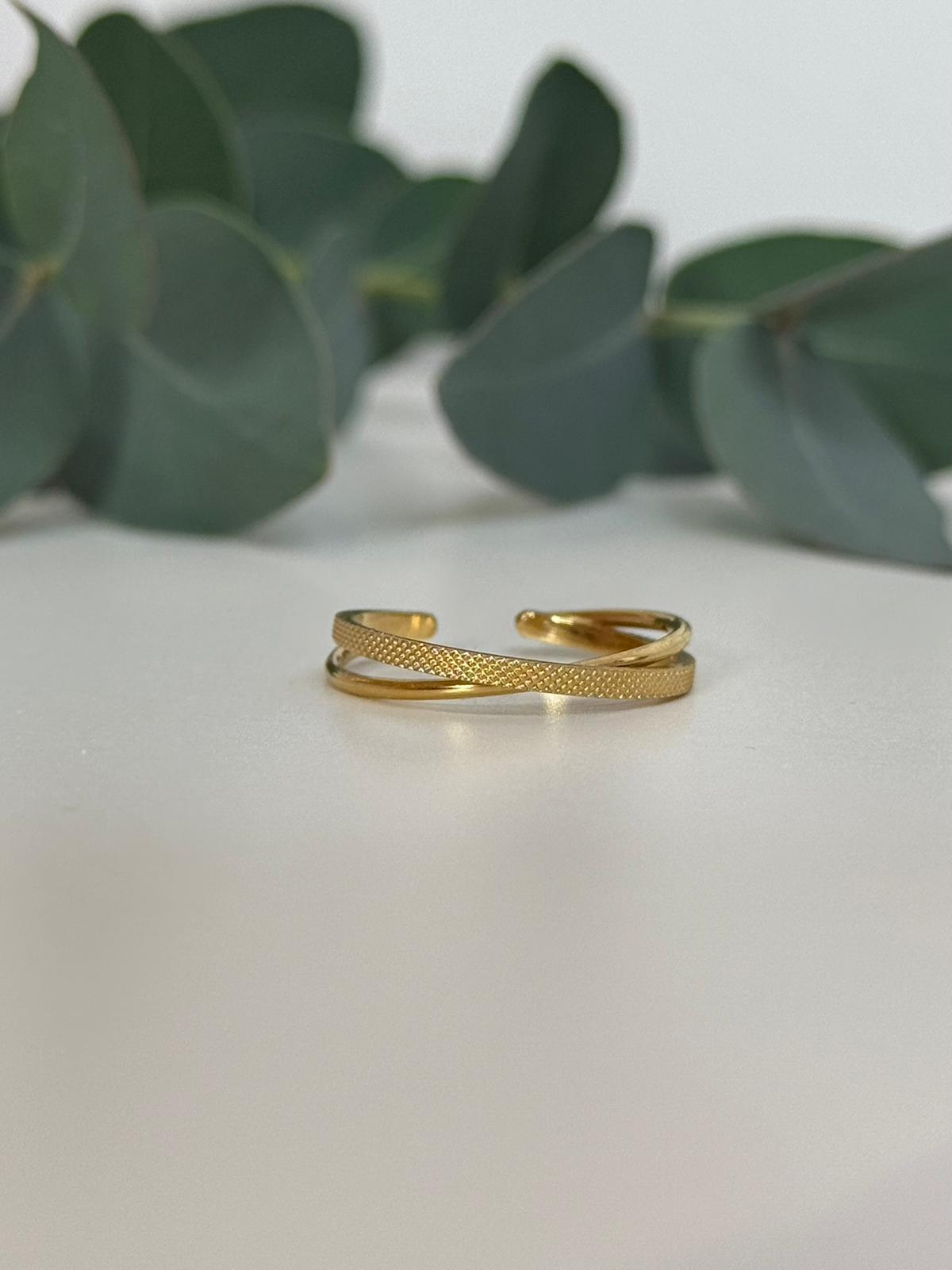 Bague entrecroisés doré